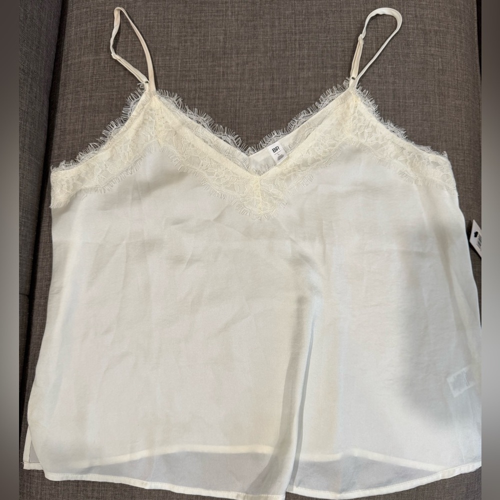 NORDSTROM BP Cream Lace Trim Cami Top